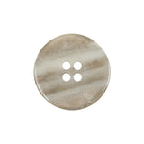 Translucent Bright White Shimmering 4-Hole Wide-Rimmed Plastic Button - 36L/23mm