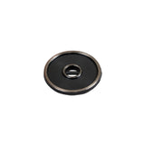 Pewter Textured Narrow Rim 2-Hole Metal Button - 25L/16mm