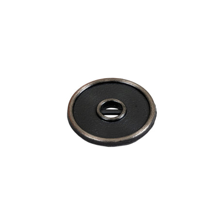Pewter Textured Narrow Rim 2-Hole Metal Button - 25L/16mm