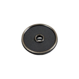 Pewter Textured Narrow Rim 2-Hole Metal Button - 32L/20mm