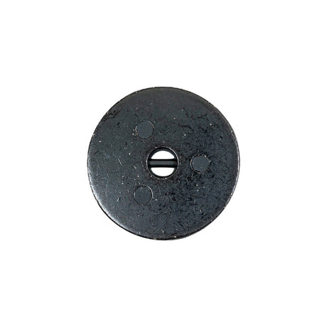 Pewter Textured Narrow Rim 2-Hole Metal Button - 32L/20mm