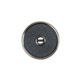 Pewter Textured Narrow Rim 2-Hole Metal Button - 32L/20mm