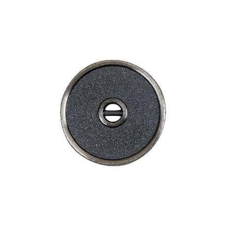 Pewter Textured Narrow Rim 2-Hole Metal Button - 32L/20mm