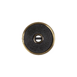 Antique Brass Textured Narrow Rim 2-Hole Metal Button - 28L/18mm