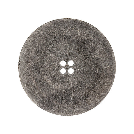 Weathered Silver Narrow Rim Low Convex 4-Hole Metal Button - 44L/28mm