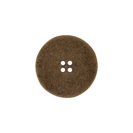 Weathered Brass Narrow Rim Low Convex 4-Hole Metal Button - 32L/20mm