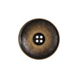 Weathered Brass Narrow Rim Low Convex 4-Hole Metal Button - 36L/23mm