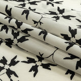 Tanya Taylor White and Black Geometric Floral Silk Crepe de Chine