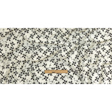 Tanya Taylor White and Black Geometric Floral Silk Crepe de Chine
