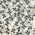 Tanya Taylor White and Black Geometric Floral Silk Crepe de Chine