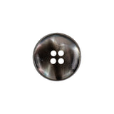 Italian Iridescent Gray 4 Hole Button with Gunmetal Rim - 28L/18mm