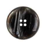 Italian Iridescent Gray 4 Hole Button with Gunmetal Rim - 44L/28mm