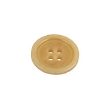 Cream Rounded Rim 4 Hole Plastic Button - 30L/19mm