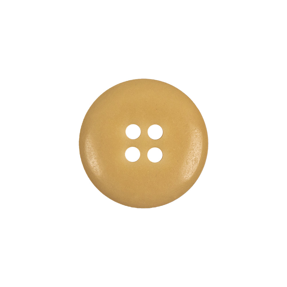 Cream Rounded Rim 4 Hole Plastic Button - 30L/19mm