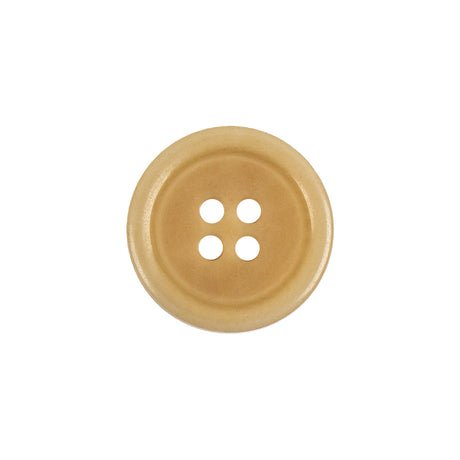 Cream Rounded Rim 4 Hole Plastic Button - 30L/19mm