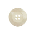 White Iridescent Low Rim 4 Hole Plastic Button with Matte Center - 36L/23mm