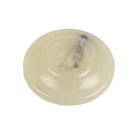 Beige and Gray Swirled 2 Hole Plastic Inkwell Button - 42L/27mm