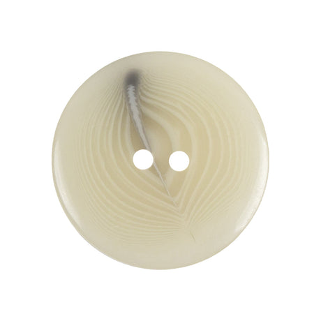 Beige and Gray Swirled 2 Hole Plastic Inkwell Button - 42L/27mm