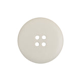 Matte White Asparagus Low Convex 4 Hole Plastic Button with Wide Rim - 38L/24mm