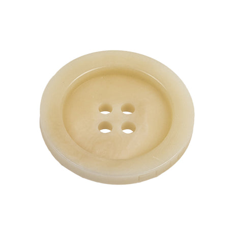 Italian Matte Bleached Sand 4 Hole Plastic Button - 42L/27mm