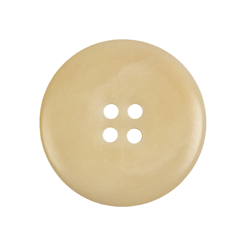 Italian Matte Bleached Sand 4 Hole Plastic Button - 42L/27mm
