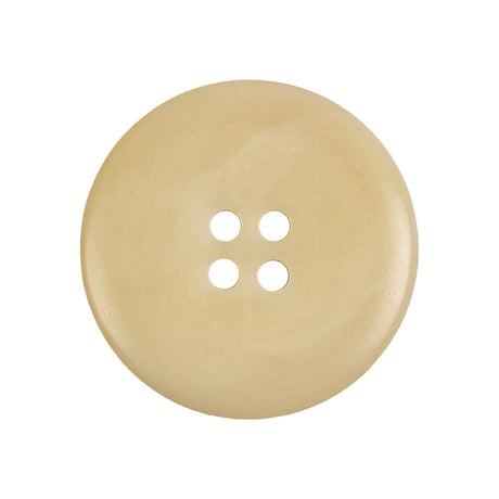 Italian Matte Bleached Sand 4 Hole Plastic Button - 42L/27mm