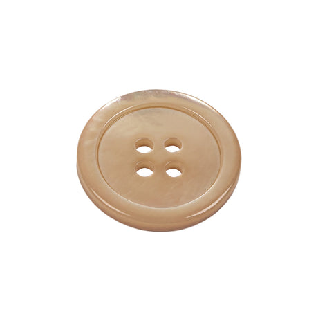 Italian Iridescent Cream and Pink 4 Hole Shell Button - 36L/23mm