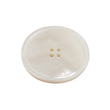 Iridescent White 4 Hole Narrow Rim Shell Button - 40L/25.5mm