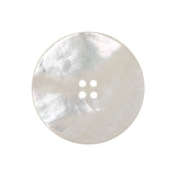 Iridescent White 4 Hole Narrow Rim Shell Button - 40L/25.5mm