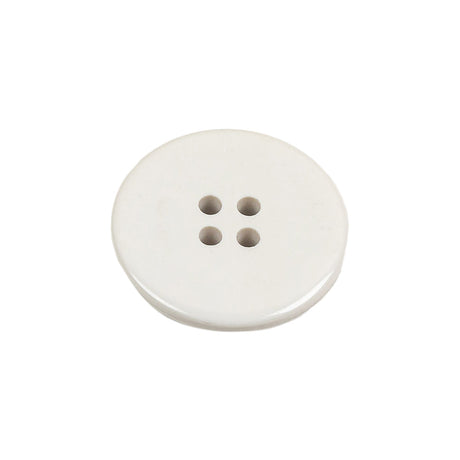 Off White Flat 4 Hole Plastic Button - 35L/22mm