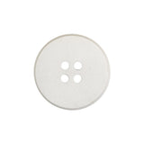 Off White Flat 4 Hole Plastic Button - 35L/22mm
