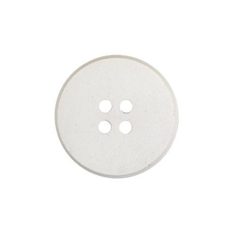 Off White Flat 4 Hole Plastic Button - 35L/22mm