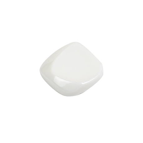 White Square Plastic Shank Back Button - 30L/19mm
