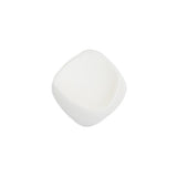 White Square Plastic Shank Back Button - 30L/19mm