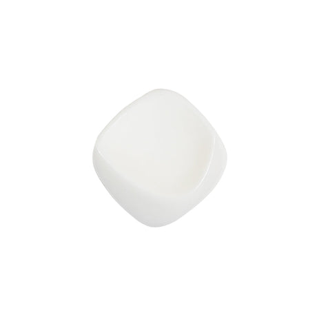 White Square Plastic Shank Back Button - 30L/19mm