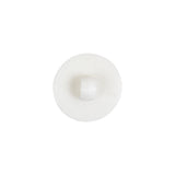White Floral Embossed Shank Back Plastic Button - 24L/15mm