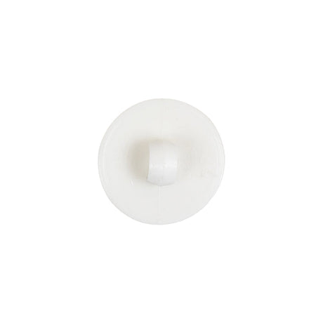 White Floral Embossed Shank Back Plastic Button - 24L/15mm
