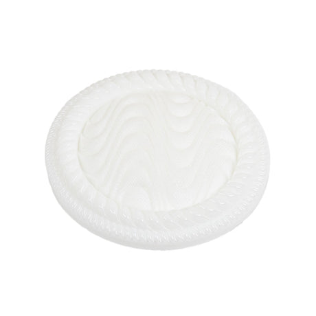 White Waves Rope Rim Shank Back Plastic Button - 44L/28mm