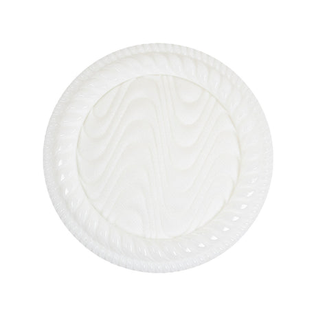 White Waves Rope Rim Shank Back Plastic Button - 44L/28mm