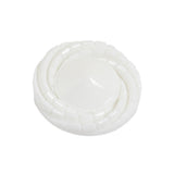 White Twisted Rim Conical Shank Back Plastic Button - 40L/25.5mm