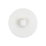 White Twisted Rim Conical Shank Back Plastic Button - 40L/25.5mm