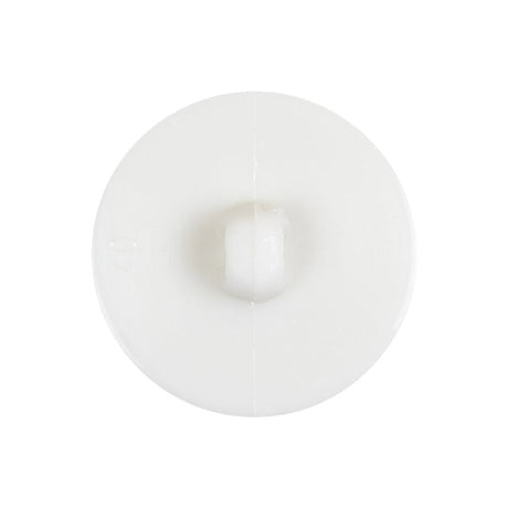 White Twisted Rim Conical Shank Back Plastic Button - 40L/25.5mm