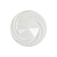 White Twisted Rim Conical Shank Back Plastic Button - 40L/25.5mm