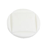 White Square in Circle Etched Shank Back Plastic Button - 44L/28mm