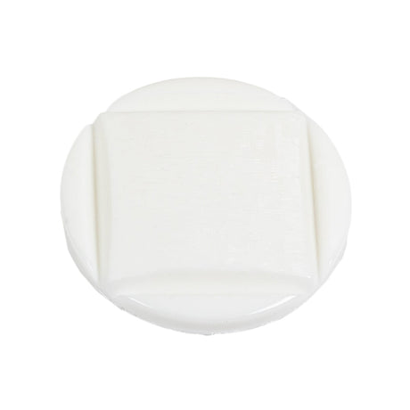 White Square in Circle Etched Shank Back Plastic Button - 44L/28mm