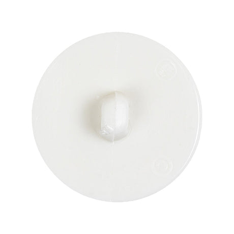 White Square in Circle Etched Shank Back Plastic Button - 44L/28mm