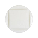 White Square in Circle Etched Shank Back Plastic Button - 44L/28mm