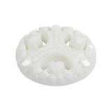 Italian White Studs and Hearts Open Framework Shank Back Button - 44L/28mm