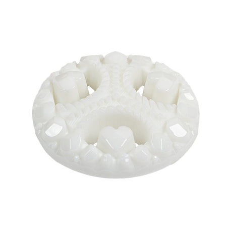 Italian White Studs and Hearts Open Framework Shank Back Button - 44L/28mm