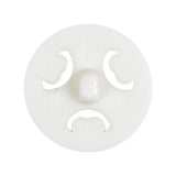 Italian White Studs and Hearts Open Framework Shank Back Button - 44L/28mm